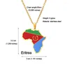 Pendant Necklaces All African Countries Map Fashion Colorful Drip Oil Stainless Steel Africa Necklace For Women Men Jewelry