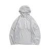 Męskie okopy płaszcze męskie kobiety kurtka wiatrówka Upf50 Pół słońca Ochrony odzieży cienki design UV Hooded Sportswear Roupas Maculinas