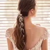 Naszyjnik Zestaw Koreański styl Wedding Pearl Hair Akcesoria Korona Bridal Bride i kolczyki