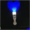 Décoration de fête Glowing Love Shape Stick Led Flash Wand Light Heart Wands Rally Race Batons Dj Clignotant Pour Événement Concert Glow Drop D Dhyhm