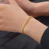 Länkarmband rostfritt stål armband för kvinnor dubbel lager kedja måne hjärta bohemiska charm smycken gåva