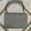 Bolso de diseñador Bolso de hombro para mujer Bolso para teléfono celular Bolso cruzado con sobre de caviar en V acolchado alto Cartera