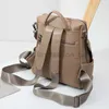 Rucksack 2023 Leder Frauen Solid Color Wild Trend Freizeit große Kapazität Reisetasche Jugend Mädchen Caitlin_fashion_bags