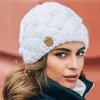 Bonnet Skull Caps Automne Hiver Mode Bonnets Tricotés Pour Femmes Filles Thermique Coupe-Vent Chapeau Crochet Skullie Ski Beanie Street 230818