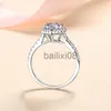 Pierścienie opaski w kształcie serca jeden srebrny pierścień S925 dla kobiet -symulacji mikro zestawu nieregularnego pierścienia diamentowego Mosang dla kobiet J230819