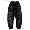 Men's Pants Vertabrae sweatpants Embroidery Letter Men Women 1 1 Drawstring Trousers Patchwork Pants T230819