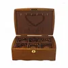 Boîtes de rangement Boîte de luxe de haute qualité Boîtier en bois massif Bijoux de bracelet à grande capacité personnalisé