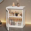 Storage Boxes Modern Simple Cosmetics Box Skin Care Products Large Shelf Dust Proof Light Luxury Vanity Transparent Cabinet