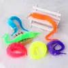 12pcs Twisty Worm Magic Toys Party Favors Fuzzy Worm On A String Christmas Halloween Wizard New Strange Trick Toys For Kids