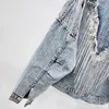 Womens Jackets Jean Jacket Woman Fringed Sequined Denim Spring Retro BF Loose Short Jeans Top Chaqueta Chaquetas 230818