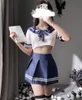 Sexig uppsättning plus storlek Maid Dress Schoolgirl Uniform Cosplay Costume Babydoll Underkläder Porr Rollspel Exotiska underkläder Kvinnor underkläder 230818