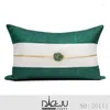 Oreiller Solide Vert Gem Couverture Maison Décoratif Taille Canapé Voiture Chaise S Lumière De Luxe