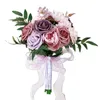 Decoratieve bloemen M5TF Artificial Flower Bridal Bouquet Romantic Wedding for Bride