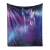 Blankets Galaxy Throw Blanket Vibrant Stars Space Cosmic Lonely Tree Aurora Borealis Flannel Fleece Blanket for Soft Couch Adults Gifts R230819