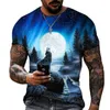 Herren T-Shirts Kurzarm T-Shirt Gothic Dark Skeleton Horror Sty