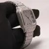 TTER PASS Big Face Mechaniczny pas oblasowany męski ramka sier vs chrono niestandardowy z pudełkiem moissanite bling diamentowy watchrdl8