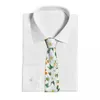 Галстуки -галстуки лето kumquats Мужчины Женские галстуки скинни полиэстер 8 см. Северная желтая лимонная галстук для шейки для рубашки.