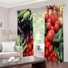 Gordijn po fruit gordijnen 3D set voor slaapkamer woonkantoor el thuis muur decoratieve decoratie