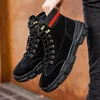 Boots Men Leather Waterproof Lace Up Military Winter Ankle Lightweight Shoes for Casual Non Slip 230818