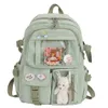 School Bags Kawaii Aesthetic Women Backpack Bag for Teen Girls Japanese Korean Rucksack Student Bookbags with Cute Accessor Mochila 230818