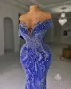 أغسطس 2023 ASO EBI Royal Blue Mermaid Prom Dress Sequed Lace Asevial ​​Party Second Sectree Onvisply Condragement Dresses Robe de Soiree ZJ795 ES