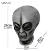 Masques de fête 51 Zone UFO Alien Masque Gants Cosplay Organisme Extraterrestre Monstre Crâne Latex Casque Mains Halloween Party Costume Props 230818