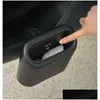 Interieurdecoraties 2022 Hangende auto Trash Can Storage Box ABS SPREIVES vierkante persaccessoires onderdelen W220312 Drop Delivery Mobile Dh5yz