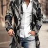 Mens Wool Blends Fashion Long Windbreaker Fleece Hooded Coat Personalized Clothing Sweater 230818