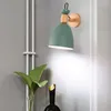 Wall Lamp Nordic Wood Vintage Sconce E27 Indoor Lighting Bedside Living Room For Home Decoration LED Rotation Light Fixture