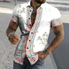 Men's Casual Shirts Retro Tops Summer Short Sleeve Shirt 3d Printed Southeast Asia Style Lapel Oversized Comfortable Beautiful