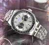 Sous Cadran Travail ICE Out Hip Hop Hommes Chronomètre Montres En Cuir En Acier Inoxydable Ceinture Mouvement À Quartz Horloge Super Lumineux Ensemble Lumieux Auger Montre Prix De Gros Cadeaux