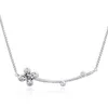 Chaînes CKK Collier Quatre Pétale Flowe Kolye Ras Du Cou Femmes Bijoux Collares De Moda Chaîne En Argent Sterling 925 Colar Bijoux Femme Collier