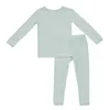 パジャマ竹繊維幼児パジャマセット通気性のある子供の男の子の女の子の服ロングスリーブ服の子供のための睡眠服230818