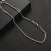 Kedjor punk grunge unik designer mens militär armé stil rostfritt stål taggar kedja hänge halsband estetiska smycken tillbehör