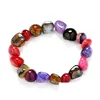 Bedelarmbanden drop levering 2021 10-12 mm gebarsten agaat irregar vorm natuursteen colorf kralen armband 7 chakra's genston veel geluk dhyst