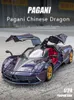 Flugzeug Modle 1 24 Simulation Pagani Chinese Dragon Alloy Car Model Sound und leichter Rückzug Sportwagen Toy Boy Collection Dekoration Geschenk 230818