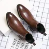 Boots Chelsea Men Shoes pu brown Fashion Wersatile Business Casual British Style Street Party Wear Classic Ancle 230818