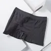 Cuecas elásticas da cintura média padrão de cor sólida algodão calcinha sem costura calcinha de nylon boxer de boxe respirável