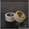 Band Rings Size 612 Men Women Engagement Iced Out 4 Rows Cz Gold Sier Love Diamond Luxury Nice Gift 7Uwl2 Rgcdz Drop Delivery Jewelry Dhdmq