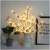 Decorative Flowers Wreaths Phalaenopsis Tree Branch Light Floral Lights Home Christmas Party Garden Decor Led Bb Fake Srn Drop Deliv Dhvcd