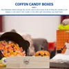 Other Event Party Supplies 1pc Halloween Gift Box Hexagonal Coffin Wooden Candy Storage DIY Accessories Boxes Festive 230818
