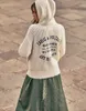 Zadig Voltaire Women's Designer Hoodie 23 stickade tröjor ZV Loose Cashmere Classic Letter Brodery Zipper Cardigan Hooded tröja Kvinnors tröja