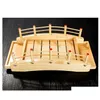 Sushi Tools Japanese Wooden Wood Cuisine Bridge Boats Pine Creative Sashimi Plate Platter Tableware Decoration Ornament Hasia Drop D Otfz9