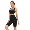 Active Sets Seam Women Yoga Set Sport Bra High Waist Shorts Fitness 2 Piece Sportwear Workout Suits