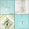 Décorations intérieures voiture pendentif accessoires Decoraction géométrique cercle balançoire rétroviseur cristal suspendu ornement pour fille goutte Dhw1R