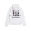 Herrtröjor tröjor 2023 Autumn New Mens Casual Double Person Flag Print Hooded Sweatshirt Highend Womens Fashion Streetwear J230821