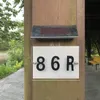 Garden Decorations LED Solar House Number Light Door Number Wall Lamps Home Yard Brightness Warning Sign Doorplate Lamp Plaques address numbers 230818