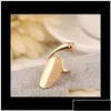 Band Rings Alloy Simplicity Fingernail Ring Womens Jewelry Golden And Sier Tone Nail Art Finger Xiipy Aztae Drop Delivery Dhsav