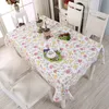 Tafle doek huis eettafel table met klein vers bloemenpatroon eenvoudige anti-fouling salontafel vierkante tafelkleed dressing tafelkleed r230819