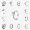 Pandoras Ring Designer Biżuteria dla kobiet Oryginalna wysokiej jakości pierścionki zespołu Silver Women Pierścień Pierścień Gift Jewelry Styl Wszechstronny trend